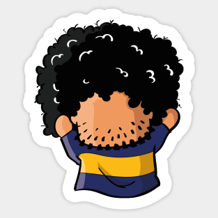 Diego Maradona in Boca Juniors Jersey Sticker